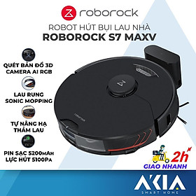 Mua Robot hút bụi lau nhà Roborock S7 MaxV - Quét bản đồ bằng Camera Kép  Lau rung Sonic Mopping  Thảm tự nâng hạ độ cao - Hàng chính hãng