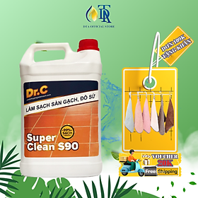 Tẩy Bồn Cầu Bị Ố Vàng,Tẩy Gạch Men,Tẩy Xi Măng,Nước Tẩy Nhà Vệ Sinh,Tẩy Rong Rêu Vôi Vữa Dr.C Super Clean S90 5 Lít