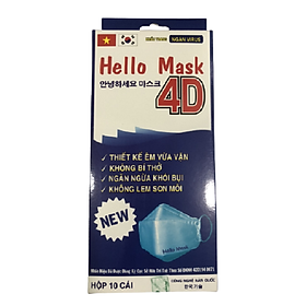 Khẩu trang 4D kháng khuẩn Hello Mask Fashion - Premium