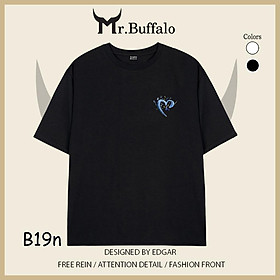 Áo Thun Đôi, Cặp Mr.Buffalo CUTE Tshirt Cotton 100% có bigsize Unisex Local Brand B19B19n - Đen B19n