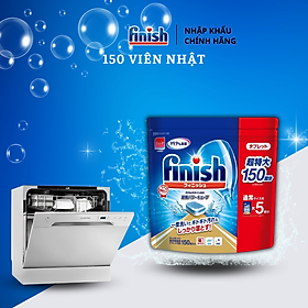Combo viên rửa bát finish 110 viên + muối rửa bát finish 1.5kg + Nước làm bóng alio 1 lít dùng cho máy rửa bát