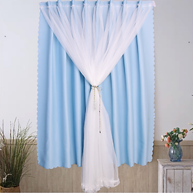 Mua Rèm Khoen Lỗ  Khoen Ri Đô  Rèm Dán Hai Lớp XANH DƯƠNG NHẠT Chống Nắng Tốt  Kích Thước Đa Dạng