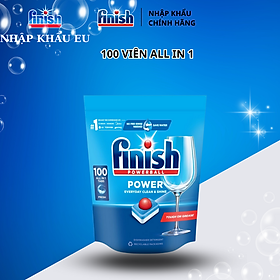 Viên Rửa Chén Bát Hương Chanh Finish Powerball Power All In 1 Max - Túi 100 viên siêu tiết kiệm