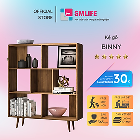 Mua Kệ sách bằng gỗ thiết kế hiện đại SMLIFE Binny
