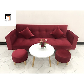 Mua Bộ ghế sofa băng giường BTV đỏ đô nhiều kích cỡ