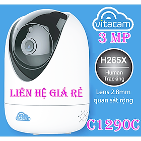 Mua Camera IP Wifi Vitacam C1290 (New 2021) 3.0Mp Ultra HD  Quan Sát Ban Đêm Xoay 360 Độ - Hàng chính hãng