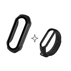 Dây và Ốp kính cường lực bảo vệ cho đồng hồ Xiaomi Miband 5 và Mi band 6