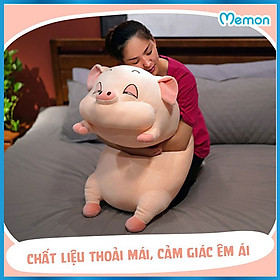 Gấu Bông Lợn Bông Buồn Ngủ full size - Màu hồng đáng yêu - Vừa ôm vừa gối làm quà tặng dễ thương cho bạn nữ
