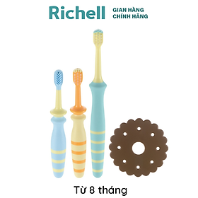 Bộ Bàn chải trẻ em 3 bước Richell T.L.I từ 8 tháng