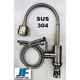 Vòi rửa bát nóng lạnh cắm chậu cần mềm SUS 304 BVN 807 ( Tặng kèm 1 đôi dây cấp inox 304 )