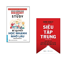 Hình ảnh Combo Sách Giáo Dục Hiệu Quả: Bí Quyết Học Nhanh Nhớ Lâu + Siêu Tập Trung /Tặng Bookmark 