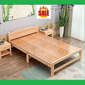 Mua Giường ngủ gỗ thông xếp gọn tặng kèm nệm - Giường xếp gỗ thông gấp gọn HÀNG CÓ SẴN