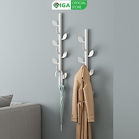 Mua Giá Treo Quần Áo Gắn Tường Thép Chống Ghỉ Sơn Tịnh Điện Họa Tiết Lá Cây Thương Hiệu IGA - GM98