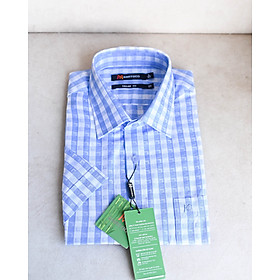 Áo sơ mi nam Khatoco tay ngắn lai ngang