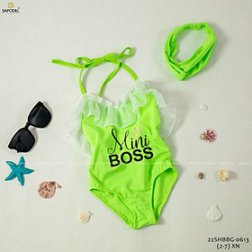 Bộ đồ bơi liền mảnh bodysuit cho bé gái phối turban dễ thương size 10-20kg hàng thiết kế cao cấp