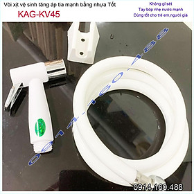 Mua Vòi xịt vệ sinh nhà tắm KAG-KV45 vòi xịt bồn cầu màu trắng tia nước mạnh sử dụng tốt siêu bền