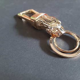 Móc khóa đầu Rồng, đầu báo cao cấp titanium kèm theo hộp đựng sang trọng