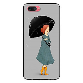 Ốp Lưng in cho Oppo A3s - Realme C1 Mẫu Cô Gái Che Ô - Hàng Chính Hãng