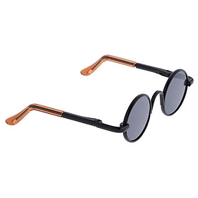 2-8pack 1/3 BJD Hippy Round Glasses Eyewear for SD DOD Doll Black Frame Black