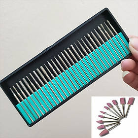 Mua Bộ 30 mũi mài dũa phủ kim cương chân 2.35mm dùng cho máy mài khắc mini hay máy mài móng tay tặng kèm 3 mũi đá chân 2.35mm