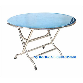 Mua Bàn tròn inox 304 rộng 1m2 chân cao Bảo An