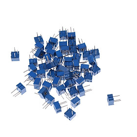50 Pieces of 1K Ohm Breadboard Trimmer Potentiometer 10x6x6mm Blue