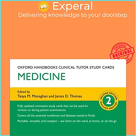 Sách - Oxford Handbooks Clinical Tutor Study Cards: Medicine by Tanya M. Monaghan (UK edition, paperback)
