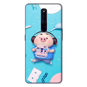 Ốp lưng điện thoại Oppo F11 Pro hình Heo Con Nghe Nhạc - Hàng chính hãng