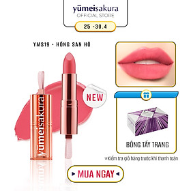 Son Thỏi Màu Hồng San Hô Lì Mịn Siêu Dưỡng Yumeisakura Chotto Matte Sweetie Coral Pink YMS19 3.5g