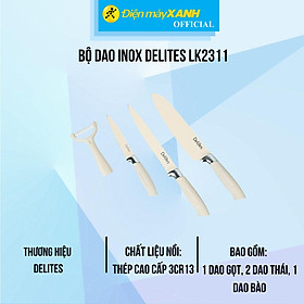 Bộ dao inox Delites LK2311 - Hàng Chính Hãng