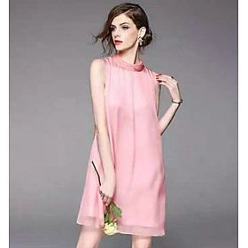 Đầm bầu công sở váy bầu đầm suông cột sau dona21072108