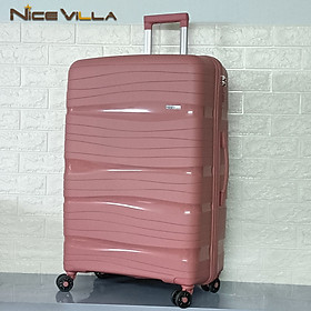 Vali NiceVilla Nhựa Dẻo PP Chống Sốc Chống Va Đập Size 20inch & 24inch & 28inch - Màu Hồng Pink - 28 inch