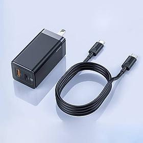 Adapter củ cóc sạc nhanh 45W đa năng USB & PD type c hiệu Baseus GaN Mini Quick Charger chuẩn sạc nhanh PD 3.0 & QC 4.0 tặng dây sạc nhanh Type-C 3A, công nghệ GAN thế hệ 2, chip BPS 2.0 - Hàng nhập khẩu