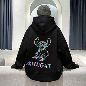 Áo khoác hoodie unisex cotton hình Night camp, Áo Hoodie phản quang 7 màu ATNIGHT form dưới 70kg decan in xịn, áo hoodie nam nữ unisex ulzzang phông rộng quảng châu phong cách hàn quốc