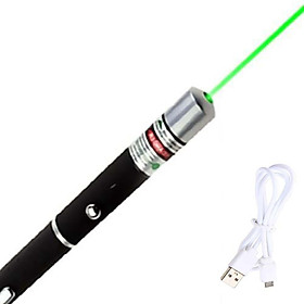 USB Màu xanh lá cây Con trỏ laser màu đỏ Laser Tầm nhìn 10000m 5mw hight Tiêu điểm mạnh mẽ có thể điều chỉnh Bút laser Lazer Đốt cháy Màu phù hợp: Xanh lục