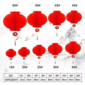 Set 10 Đèn lồng đỏ trang trí Tết, chống nước, dễ treo - có đủ size, 15cm, 20cm, 25cm, 30cm, 35cm