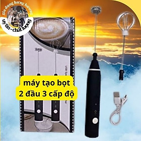 Mua SALE GIÁ SỈ TẠI XƯỞNG Máy tạo bọt cafe đánh trứng mini 2 trong 1 cầm tay dùng pin sạc USB 3 cấp độ cao cấp