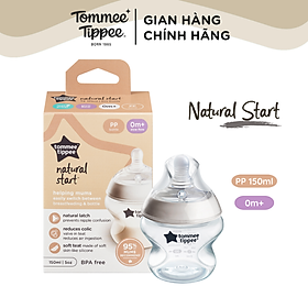 Bình Sữa Ty Siêu Mềm Tự nhiên Tommee Tippee Natural Start 150ml, Núm Ty Của Bình 0-3 tháng