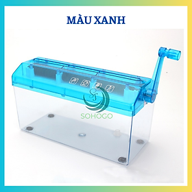 Máy cắt, hủy giấy vụn cho ra dạng sợi Size A4. Máy hủy giấy trên bill tính tiền,hóa đơn. Máy tạo giấy rơm gói quà. Máy hủy giấy tài liệu văn phòng. Khổ A4-A5-A6