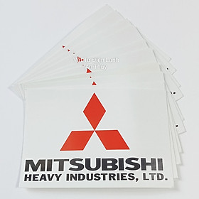 Combo 10 tem MITSUBISHI  HEAVY dán đuôi cục nóng - Tem dán cục nóng - Tem trang trí cục nóng - Tem đuôi nóng máy lạnh