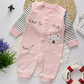 Bộ áo liền quần cho bé sơ sinh cotton thun thoáng mát 118