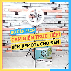 Mua Bộ Đèn 36CM Cắm Điện TRỰC TIẾP - Kèm Remote Đèn - Chân 2 Mét Loại Xịn