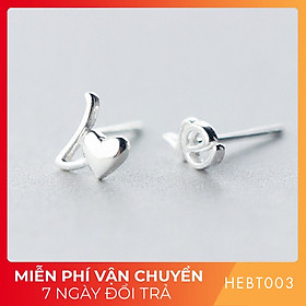 Bông hoa tai nữ bạc s925 cao cấp HEBT003 BH trọn đời