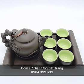 Mua Bộ ấm chén tử sa gốm sứ Bát Tràng