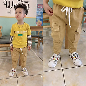 (Size 9-21kg) Quần Kaki túi hộp bé trai ,quần dài cho bé  vải kaki hàng đẹp