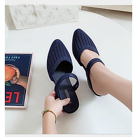 Giầy búp bê hở gót đi 2 kiểu tiện lợi chất nhựa chịu nước trống trượt thời trang dạo phố - đi biển vân sần mầu sắc dễ thương GN07