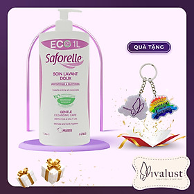 Dung Dịch Vệ Sinh SAFORELLE Gentle Cleansing Care (1 lít) + Tặng Móc Khóa