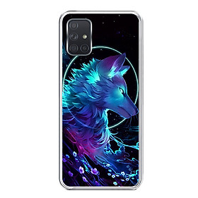 Ốp lưng điện thoại Samsung Galaxy A71 - Silicon dẻo - 0485 Wolf - Hàng Chính Hãng