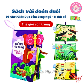 Đồ Chơi Giáo Dục Sớm Sách Vải Tương Tác Song Ngữ - Đoán Đuôi Con Vật - Pipo Vietnam