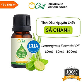 Tinh Dầu Sả Chanh OCHILL, Nguyên Chất 100%, Lemongrass Essential Oil - Kiểm Định QUATEST, COA